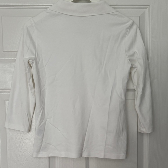 Lands' End Classic White Polo Shirt Size Petite XS - Picture 6 of 10